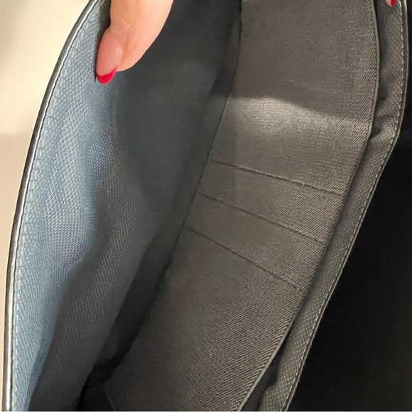 TUMI 2947D Black leather nylon Briefcase Bag Mens Flaws - Picture 15 of 16